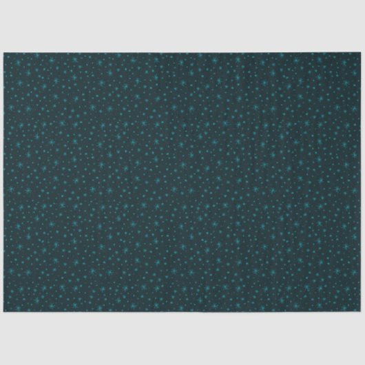Papier Mousseline Petit Dainty Blue Snowflakes Noël (Recto)