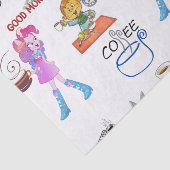 Papier Mousseline Petit-déjeuner en papier de tissu décoratif (Détail)