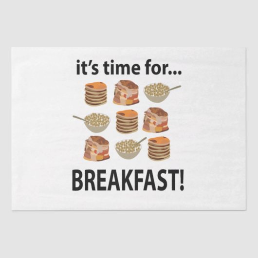 Papier Mousseline Petit Déjeuner Son Heure De Petit Déjeuner (Recto)