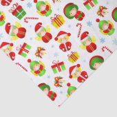 Papier Mousseline Petit elfes de décoration de Noël sans couture (Détail)