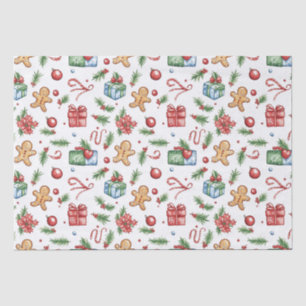 Papier Mousseline Petit homme en pain d'épices de Noël