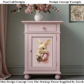 Papier Mousseline Petit Lapin Lapin, Fleurs CW6L Découpage
