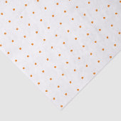 Papier Mousseline Petit motif de point orange de polka (Détail)