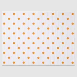 Papier Mousseline Petit motif de pois : Orange
