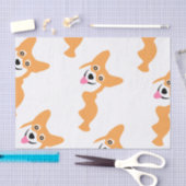 Papier Mousseline Petit motif mignon de corgi (Artisanat)