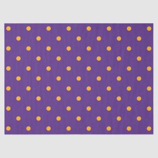 Papier Mousseline Petit Motif Pois : Purple et or (Recto)