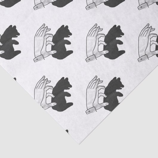 Papier Mousseline Petit ours Ours Silhouette Main (Détail)