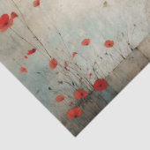 Papier Mousseline Petit Rouge avec parapluie et pavois - Découpage - (Détail)