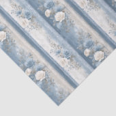 Papier Mousseline Petite Bébé Bleu Bande & Dentelle (Détail)