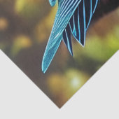 Papier Mousseline Petite chouette turquoise (Détail)