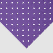 Papier Mousseline Petite coeur sur papier tissu violet clair (Détail)