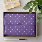 Papier Mousseline Petite coeur sur papier tissu violet clair (Cadeau)