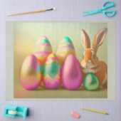 Papier Mousseline Petite collection de lapins et d'oeufs de Pâques (Artisanat)