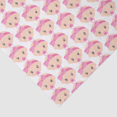 Papier Mousseline petite fille carrelée mignonne (Détail)