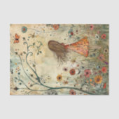 PAPIER MOUSSELINE PETITE FILLE DANS LA DÉCOUPAGE JARDIN (Recto)