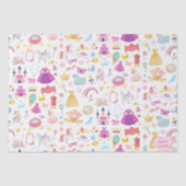 Papier Mousseline Petite fille Jolie princesse Motif de conte fée (Recto)