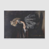 Papier Mousseline Petite fille jouant Piano 1 papier découpage (Recto)