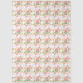 Papier Mousseline Petite fleur rouge bloc de patchwork (Recto)