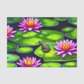 Papier Mousseline Petite grenouille sur Lily Pad (Recto)