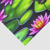 Papier Mousseline Petite grenouille sur Lily Pad (Détail)