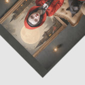 Papier Mousseline Petite hotte rouge à cheval chic avec l'enfant du  (Détail)