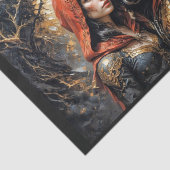 Papier Mousseline Petite hotte rouge : une princesse et un roi (Détail)