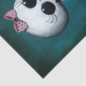 Papier Mousseline Petite Mlle Death - beauté de Halloween (Détail)