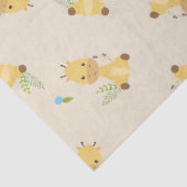 Papier Mousseline Petite petite girafe florale brun clair (Détail)