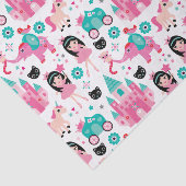 Papier Mousseline Petite princesse rose mignonne Unicorn Magical (Détail)