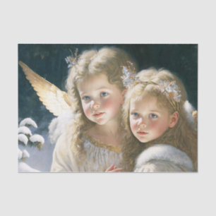 Papier Mousseline Petites filles anges
