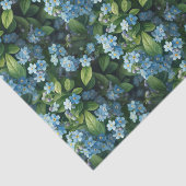 Papier Mousseline Petites fleurs bleues (Détail)