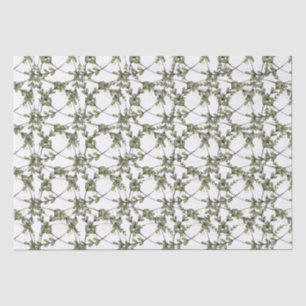 Papier Mousseline Petites mauvaises herbes du jardin Feuille Circle