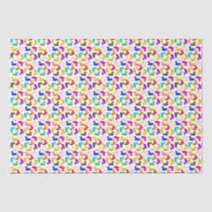 Papier Mousseline Petits canards en caoutchouc colorés enveloppant d