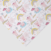 Papier Mousseline Petits cochons mignons (Détail)