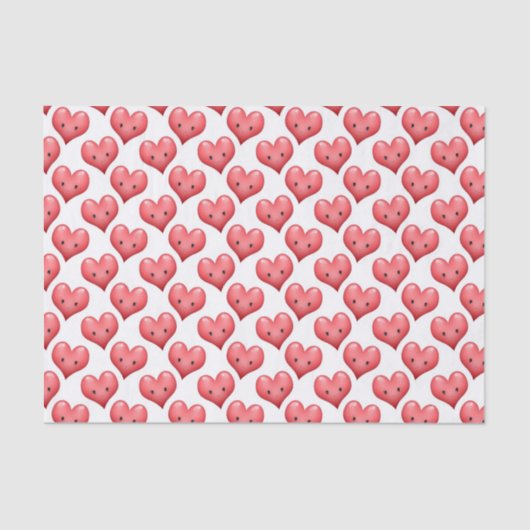 Papier Mousseline Petits Coeurs mignons (Recto)