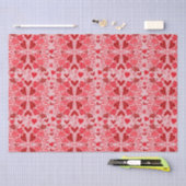 Papier Mousseline Petits Coeurs rouges roses Artistes de Saint-Valen (Artisanat)