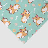 Papier Mousseline Petits Corgis Mignons (Détail)