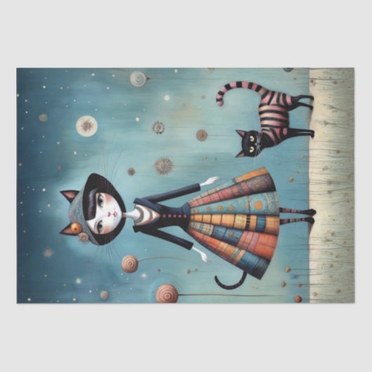 Papier Mousseline Petits Épouses de Kitten - Découpage - (Recto)