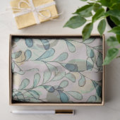Papier Mousseline Petits Feuilles (Cadeau)