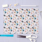 Papier Mousseline Petits oiseaux colorés Paradis botanique fleuri (Artisanat)