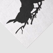 Papier Mousseline Petits oiseaux sur le dénouement en silhouette noi (Détail)