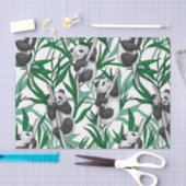 Papier Mousseline Petits panda sur (Artisanat)