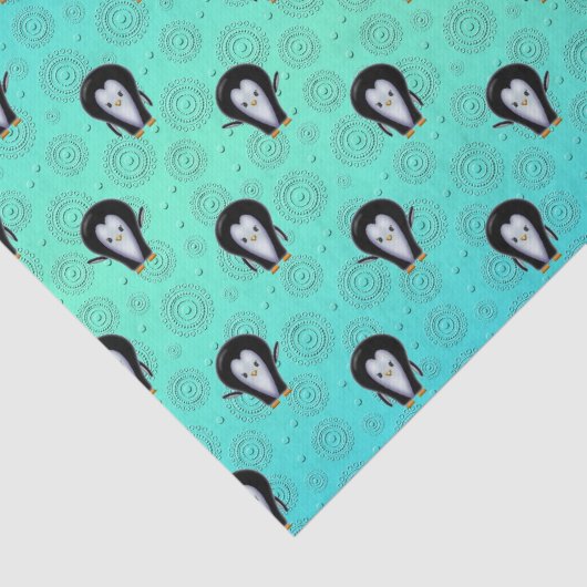 Papier Mousseline Petits pingouins mignons (Détail)