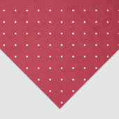 Papier Mousseline Petits Points Blancs sur un Noël Rouge (Détail)