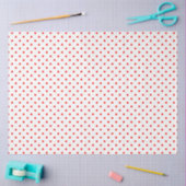 Papier Mousseline Petits pois rouges (Artisanat)