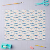Papier Mousseline Petits poissons (Artisanat)