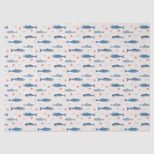 Papier Mousseline Petits poissons (Recto)