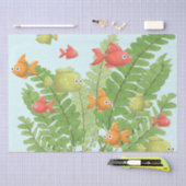 Papier Mousseline Petits Poissons Algues Colorées Découpage Océan Ti (Artisanat)