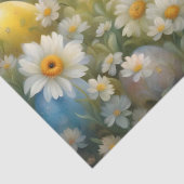 Papier Mousseline Petits poussins dans la prairie avec oeufs de Pâqu (Détail)