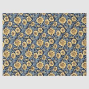 Papier Mousseline Petits tournesols Art nouveau - 10lb, 17"x23"
